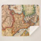 Couverture Sherpa Antique vieille carte inspirée (2) (Devant (Horizontal))