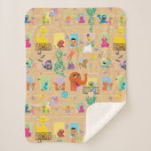 Couverture Sherpa Appartement Sesame Street Motif Windows (Devant)