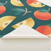 Couverture Sherpa Apple Delight : Vert Foncé Sans Couleur. (3/4)