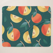 Couverture Sherpa Apple Delight : Vert Foncé Sans Couleur. (Devant (Horizontal))