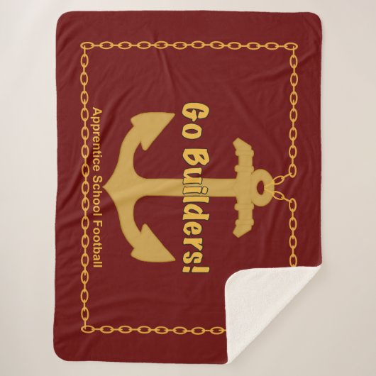 Couverture Sherpa Apprentice School “Go Builders” Sherpa Blanket (Devant)