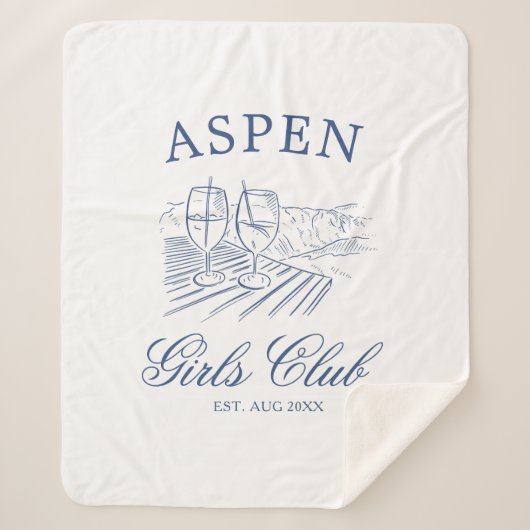 Couverture Sherpa Après Ski Avec La Mariée à être Bach Week-end (Devant)