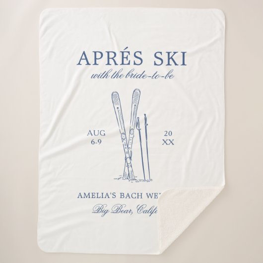 Couverture Sherpa Après Ski avec la mariée à être Bach Week-end (Devant)