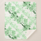 Couverture Sherpa Apricot en fleurs. (Devant)