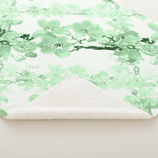 Couverture Sherpa Apricot en fleurs. (3/4)