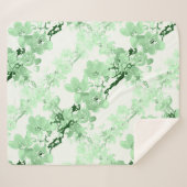 Couverture Sherpa Apricot en fleurs. (Devant (Horizontal))