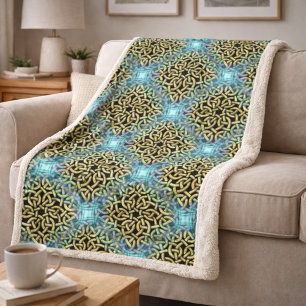 Couverture Sherpa Aqua Background de Victorian Golden