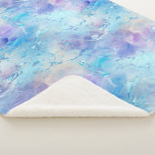 Couverture Sherpa Aqua Blue Purple Ice Neige Noël (3/4)