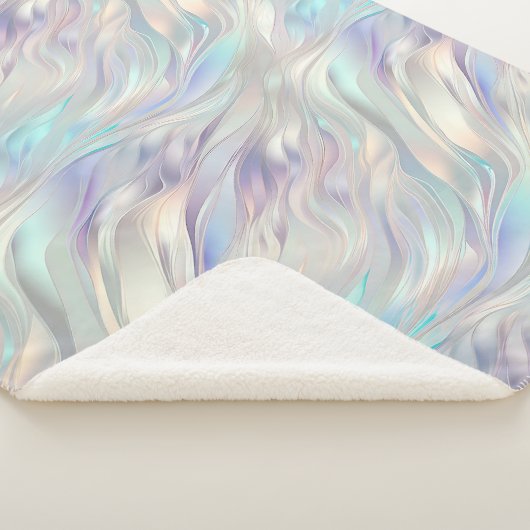 Couverture Sherpa Aqua Blue Purple Pearl Blanc Noël (3/4)