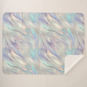 Couverture Sherpa Aqua Blue Purple Pearl Blanc Noël (Devant (Horizontal))