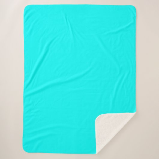 Couverture Sherpa Aqua (couleur solide) (Devant)