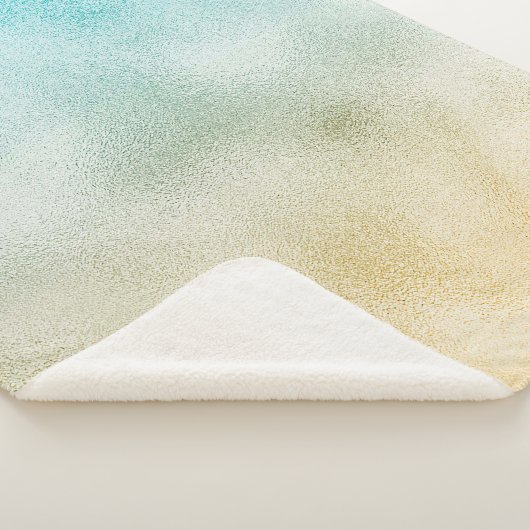 Couverture Sherpa Aqua et Gold Ombre Foil (3/4)