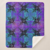 Couverture Sherpa Aqua et Lilac Fractal Joy Sherpa Blanket (Devant)