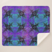 Couverture Sherpa Aqua et Lilac Fractal Joy Sherpa Blanket (Devant (Horizontal))