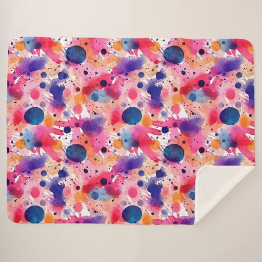 Couverture Sherpa Aquarelle (Devant (Horizontal))