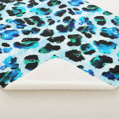 Couverture Sherpa Aquarelle Abstraite Motif de peau léopard (3/4)