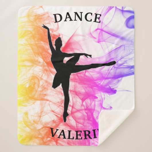 Couverture Sherpa Aquarelle Ballerina Dance Pastel (Devant)