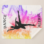 Couverture Sherpa Aquarelle Ballerina Dance Pastel (Devant (Horizontal))