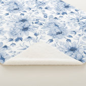 Couverture Sherpa Aquarelle Bleu et Blancs (3/4)