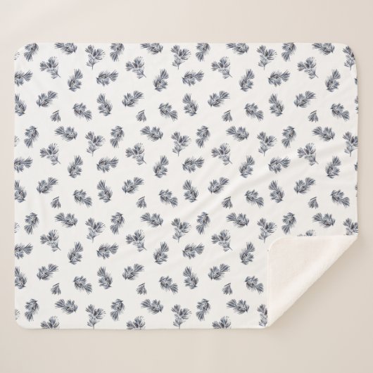 Couverture Sherpa Aquarelle bleue (Devant (Horizontal))