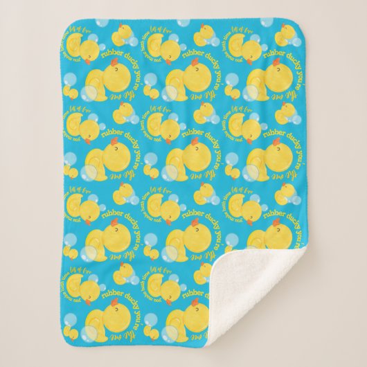 Couverture Sherpa Aquarelle bleue Caoutchouc Vous êtes l'unique (Devant)