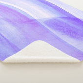 Couverture Sherpa Aquarelle Blue Lagos Abstraite (3/4)