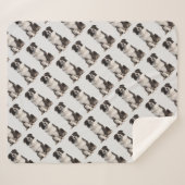 Couverture Sherpa Aquarelle Bordure Collie Chien Animal de compagnie (Devant (Horizontal))