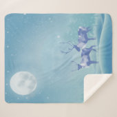 Couverture Sherpa Aquarelle Cariboo Animal Faune Nature Art (Devant (Horizontal))