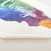 Couverture Sherpa Aquarelle Chicago (3/4)
