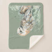 Couverture Sherpa Aquarelle Chouette Oiseau Faune Nature Art (Devant)