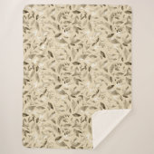 Couverture Sherpa Aquarelle chute feuilles 4 (Devant)