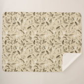 Couverture Sherpa Aquarelle chute feuilles 4 (Devant (Horizontal))