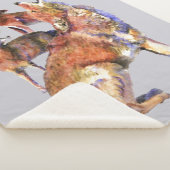 Couverture Sherpa Aquarelle Coyotes Faune Nature Art animal (3/4)