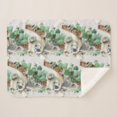 Couverture Sherpa Aquarelle Cute Koala Ours Faune Animal Art (Devant (Horizontal))