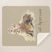 Couverture Sherpa Aquarelle Cute Seals d'approbation Inspiration (Devant (Horizontal))