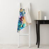 Couverture Sherpa Aquarelle de la tortue de mer d'Hawaï (En situation)