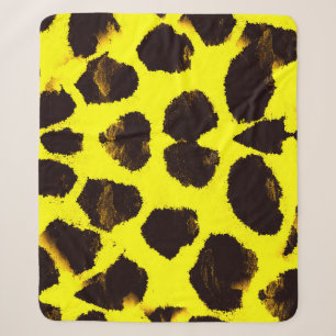 Couverture Sherpa Aquarelle de Poster de animal Abstrait Leopard