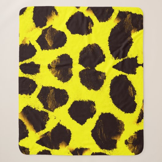 Couverture Sherpa Aquarelle de Poster de animal Abstrait Leopard (Devant)