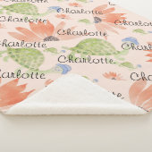 Couverture Sherpa Aquarelle de tortue-bébé peinte à la main (3/4)