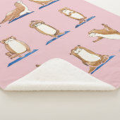 Couverture Sherpa Aquarelle de yoga Otter (3/4)