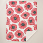 Couverture Sherpa Aquarelle des papillons (Devant)