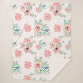 Couverture Sherpa Aquarelle Dessinez À La Main Des Cactus Exotiques  (Devant)