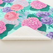 Couverture Sherpa Aquarelle du jardin de printemps 2 (3/4)