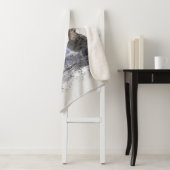 Couverture Sherpa Aquarelle Edgar Allan Poe Le Poème Corbeau (En situation)