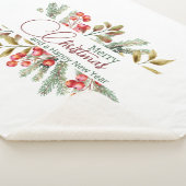 Couverture Sherpa Aquarelle élégante de Noël (3/4)