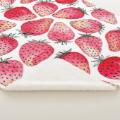 Couverture Sherpa Aquarelle et encre de fraises (3/4)