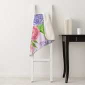 Couverture Sherpa Aquarelle et lilas (En situation)