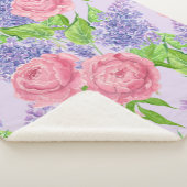 Couverture Sherpa Aquarelle et lilas (3/4)