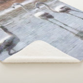 Couverture Sherpa Aquarelle Flamant rose Pose (3/4)