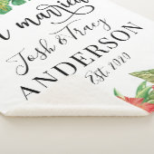 Couverture Sherpa Aquarelle Fleurs tropicales et Mariage de verdure (3/4)